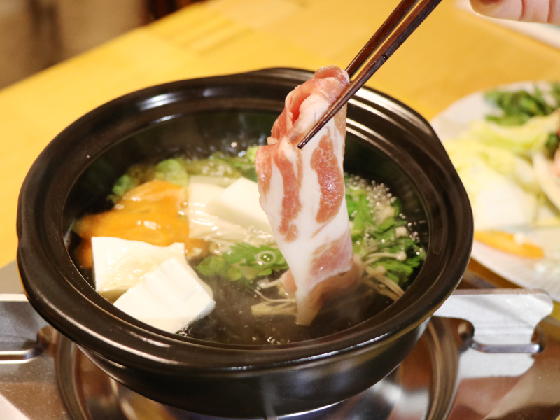 「ふじのくにポーク」のしゃぶしゃぶランチ