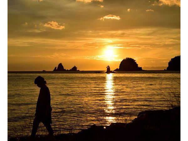 大田子の夕日　去り行く夏