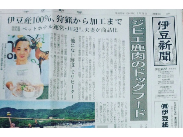 8月28日の伊豆新聞　一面